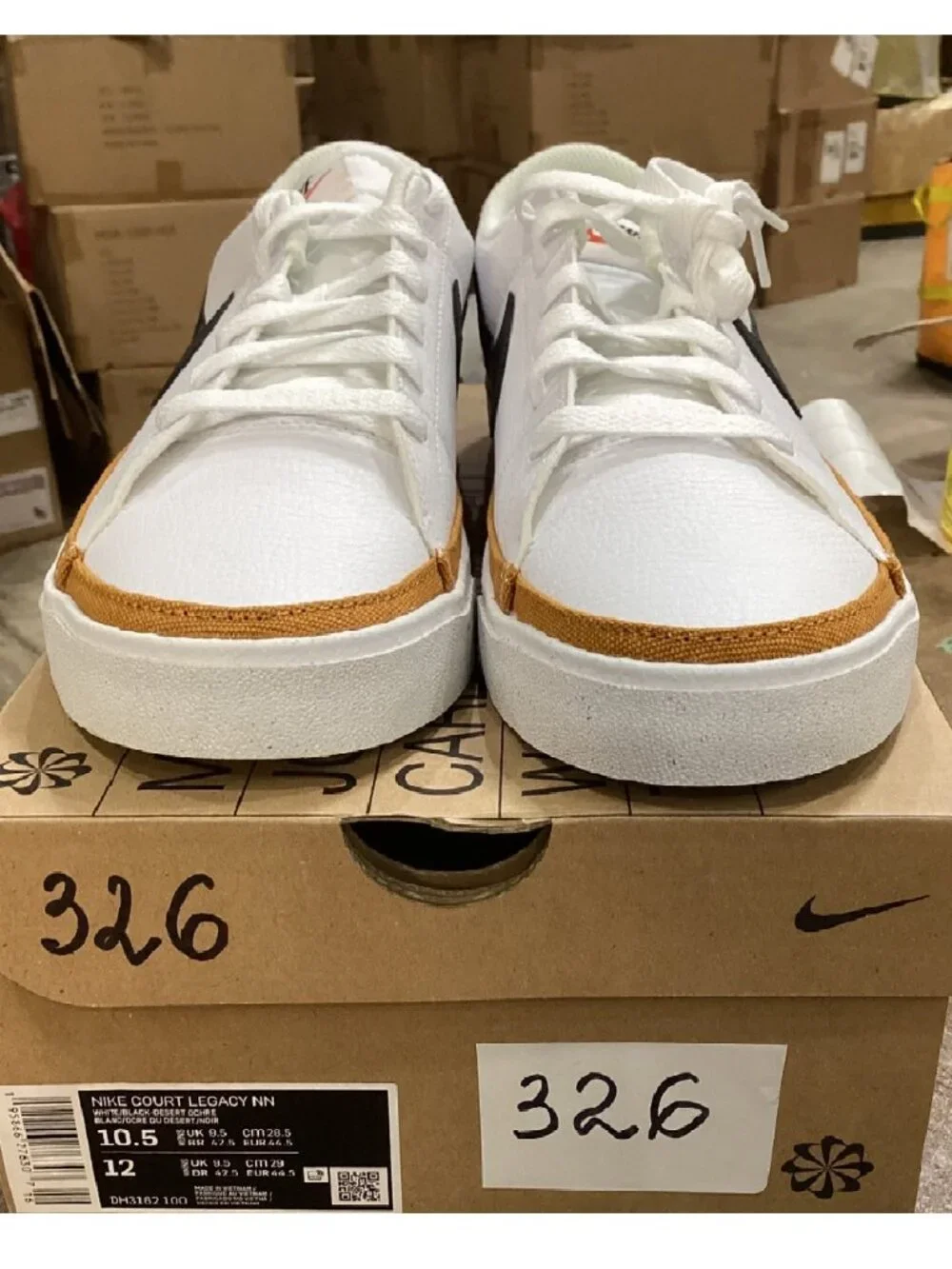 Nike Court Legacy DH3162-100 Men’s White Black Sneakers Tennis Shoes